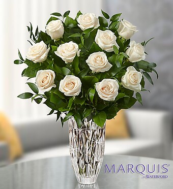 Marquis by Waterford&amp;reg; White Roses for Sympathy